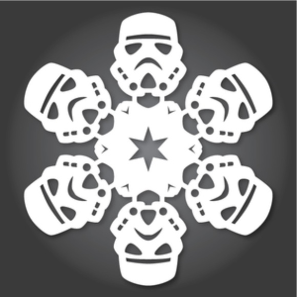 Galaxy Paper Snowflakes x 4 | Space Decor | Snowflake Garland | Star Wars - Picture 12 of 14